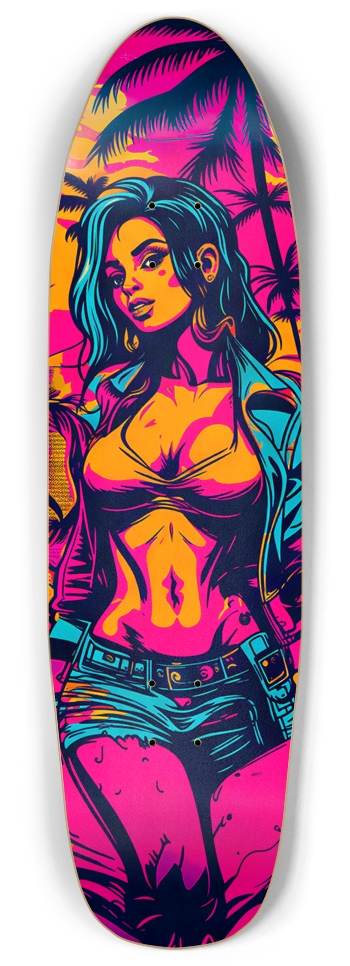 MIAMI DADE FLY GIRL OPIUM DECK 01 GTA LIMITED BAMBOO EDITION LIQUID VISION Punk Nose Shape