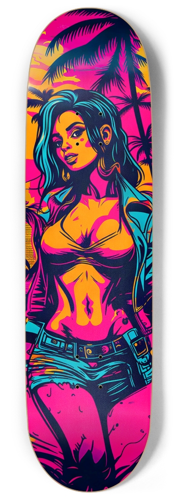 MIAMI DADE FLY GIRL OPIUM DECK 01 GTA EDITION 9 Inch Skateboard