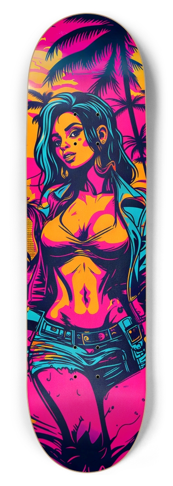 MIAMI DADE FLY GIRL OPIUM DECK 01 GTA EDITION 8-3/4 Inch Skateboard