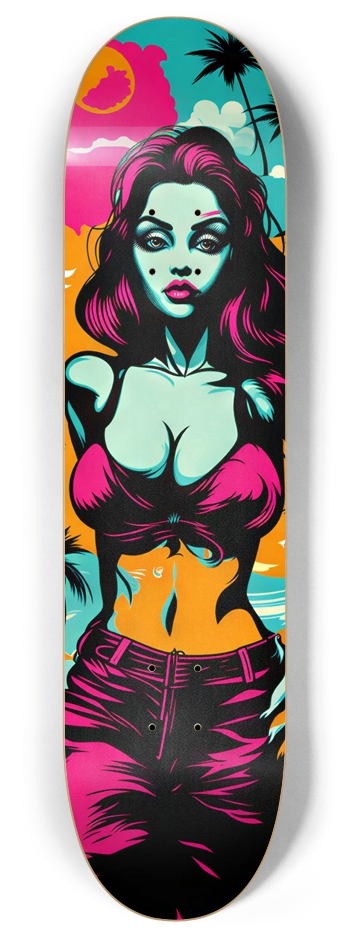 MIAMI DADE FLY GIRL SHAWTY DECK 03 8 Inch Skateboard Deck