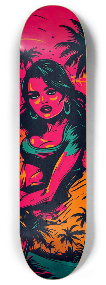 MIAMI DADE FLY GIRL SHAWTY DECK 01 CHICA ESPECIAL 8 Inch Skateboard Deck