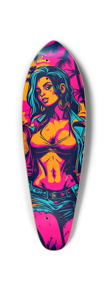 MIAMI DADE FLY GIRL OPIUM DECK 01 GTA LIMITED BAMBOO EDITION LIQUID VISION Mini Cruiser