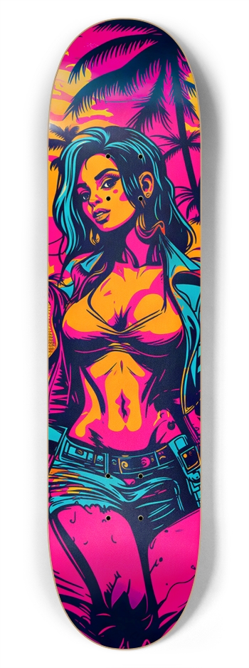 MIAMI DADE FLY GIRL OPIUM DECK 01 GTA LIMITED BAMBOO EDITION 7-3/4 Skateboard Deck 