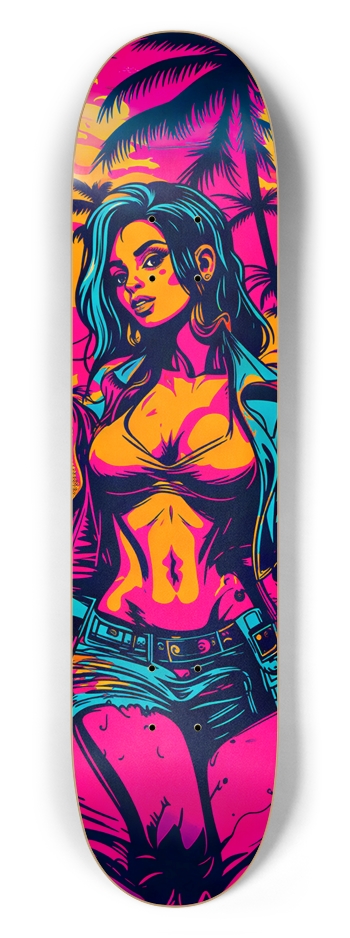 MIAMI DADE FLY GIRL OPIUM DECK 01 GTA LIMITED BAMBOO EDITION LIQUID VISION 7-1/2 Skateboard Deck