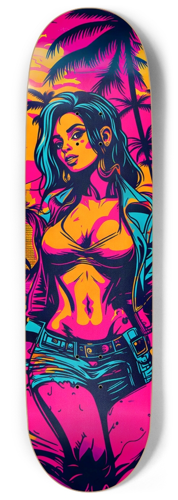 MIAMI DADE FLY GIRL OPIUM DECK 01 GTA EDITION 9 Inch Skateboard