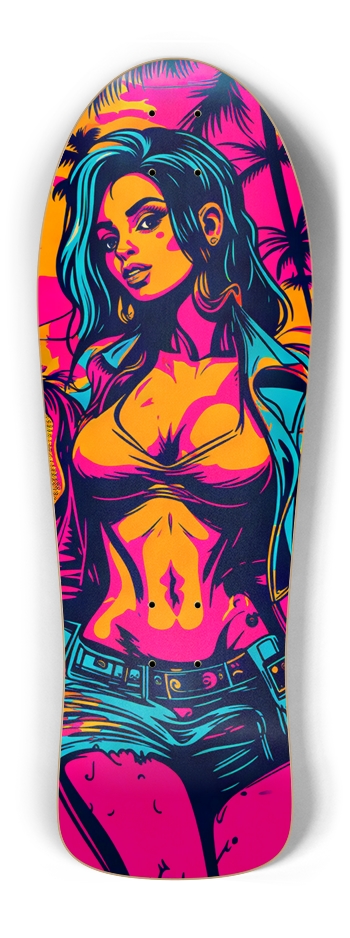 MIAMI DADE FLY GIRL OPIUM DECK 01 GTA LIMITED BAMBOO EDITION LIQUID VISION Old School Shape
