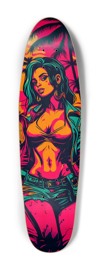 MIAMI DADE FLY GIRL OPIUM DECK 01 GTA LIMITED BAMBOO EDITION LIQUID VISION Cruiser Shape
