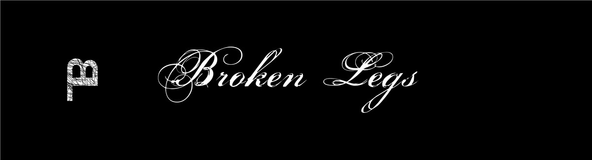 7.75" Broken Legs Fancy Logo (Black)  7-3/4 Skateboard Deck 
