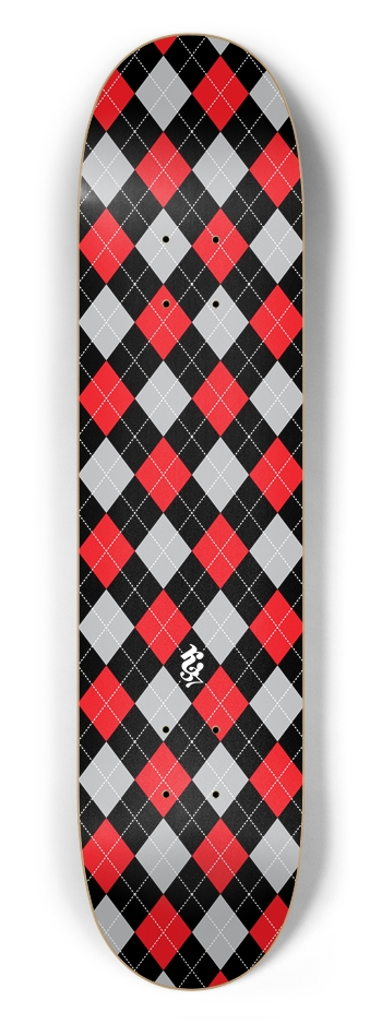 Argyle Pattern Skateboard Deck 7-1/2 Skateboard Deck